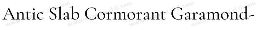 Antic Slab Cormorant Garamond字体转换